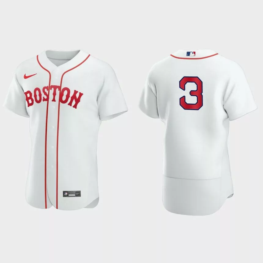 Jonathan Arauz Boston Red Sox 2021 Patriots’ Day Authentic Jersey – White