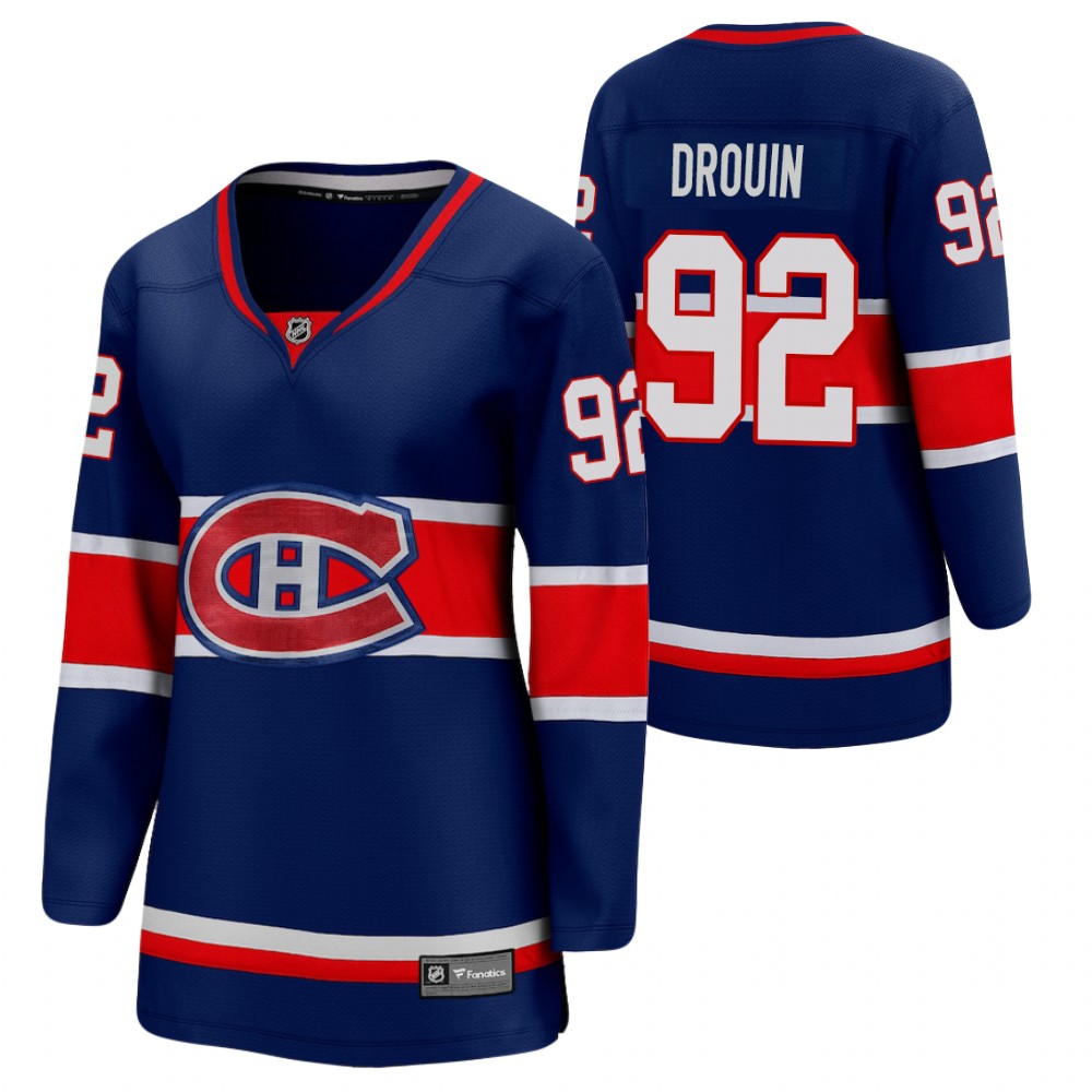 Jonathan Drouin Montreal Canadiens Reverse Retro Blue Women's Jersey Special Edition