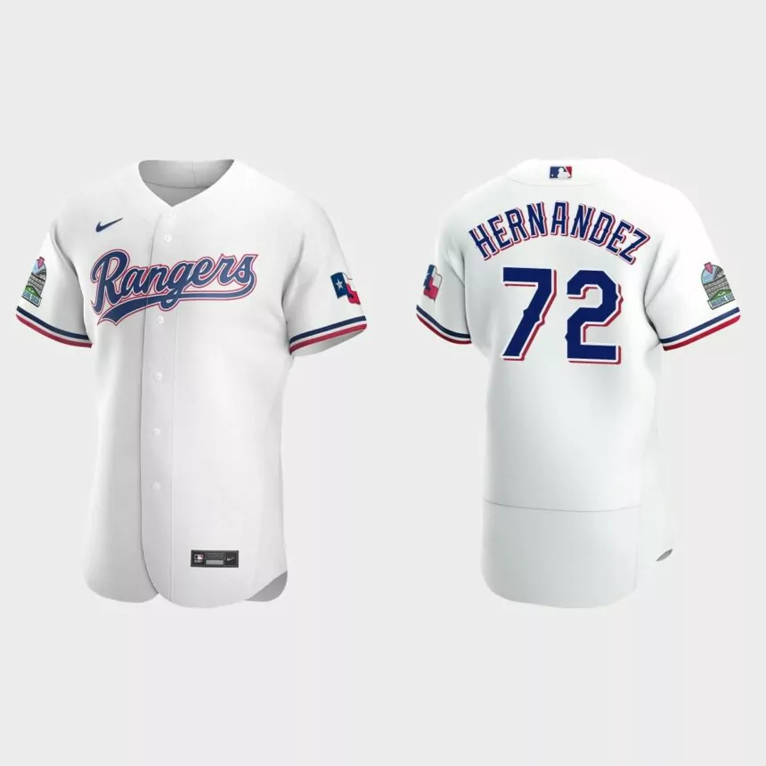 Jonathan Hernandez Texas Rangers Authentic Home Jersey – White
