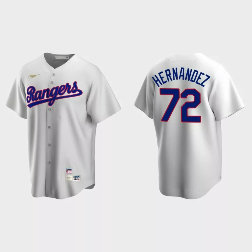 Jonathan Hernandez Texas Rangers Cooperstown Collection Home Jersey – White