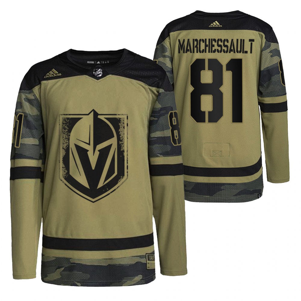 Jonathan Marchessault 2021-22 Vegas Golden Knights Camo Military Appreciation Jersey