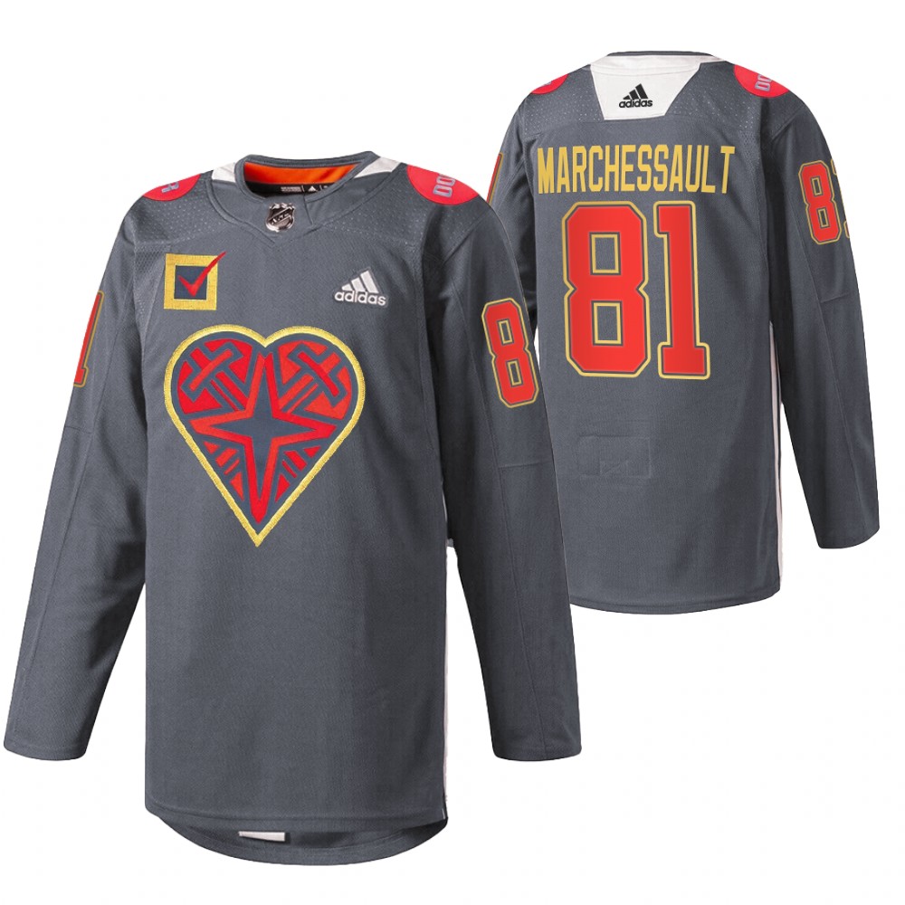 Jonathan Marchessault Vegas Golden Knights Black DonorAwareness 2022 Jersey Warm-Up
