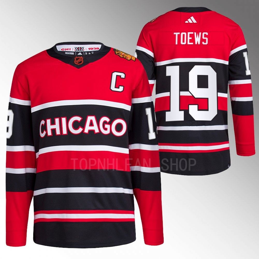 Jonathan Toews 2022 Chicago Blackhawks Red Reverse Retro 2.0 Authentic Primegreen Jersey
