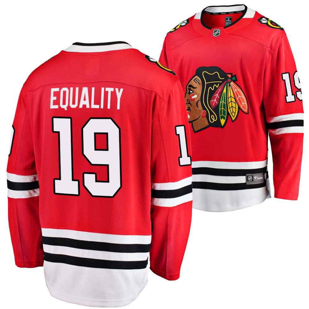 Jonathan Toews Blackhawks Red We Skate For Equality Home Jersey