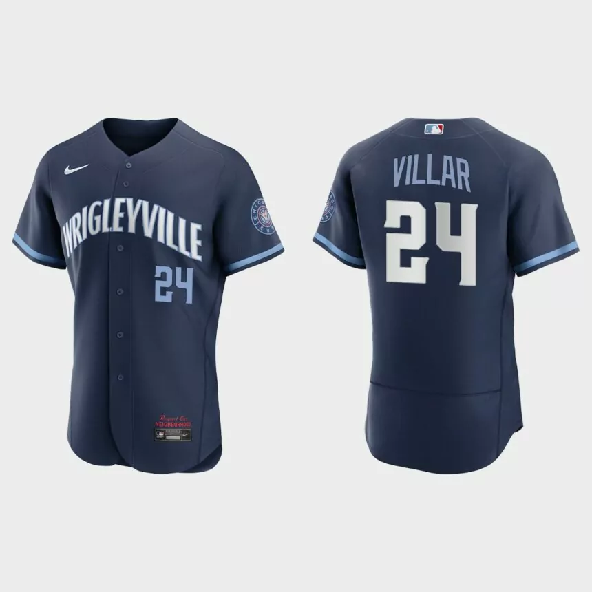 Jonathan Villar Chicago Cubs 2021 City Connect Authentic Jersey – Navy