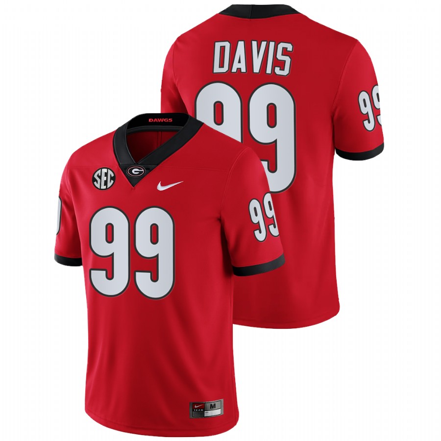 Jordan Davis Georgia Bulldogs Red College Football Jersey