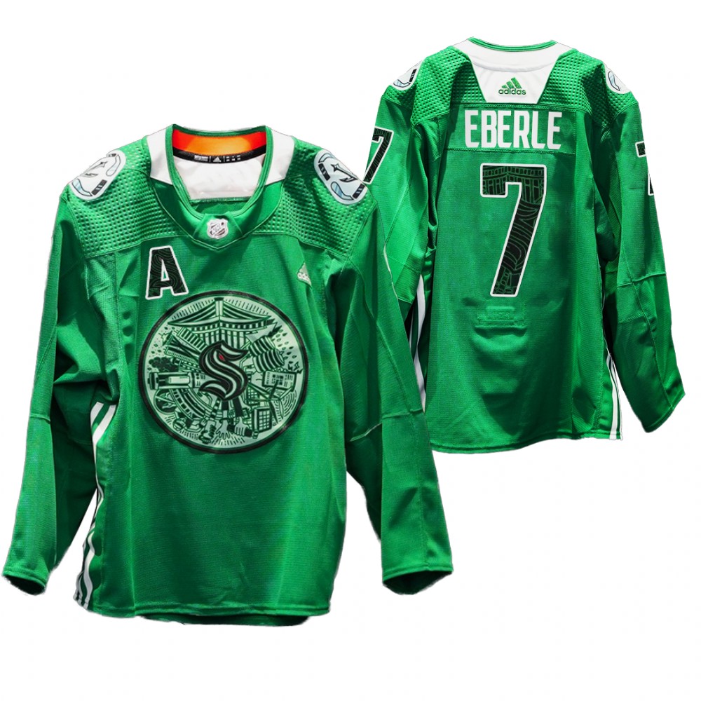 Jordan Eberle Kraken Green Night Jersey Green Eco-conscious