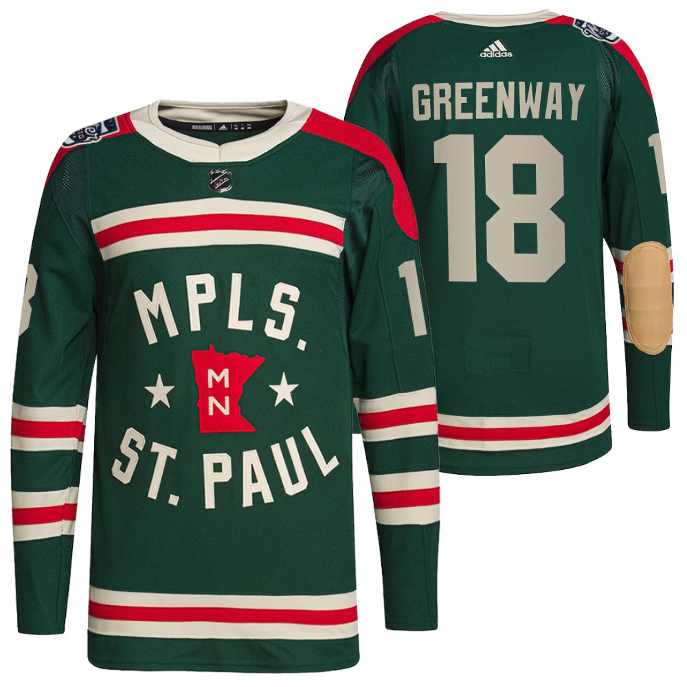 Jordan Greenway Wild 2022 Winter Classic Green Authentic Jersey