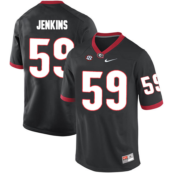Jordan Jenkins Georgia Bulldogs Men's Jersey - #59 NCAA Black Limited Home