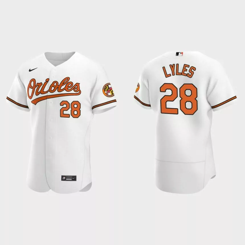 Jordan Lyles Baltimore Orioles Authentic Home Jersey – White