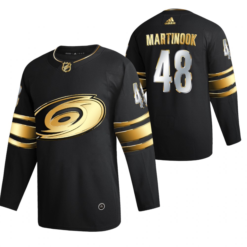 Jordan Martinook Carolina Hurricanes Black Golden Edition Jersey Limited Authentic