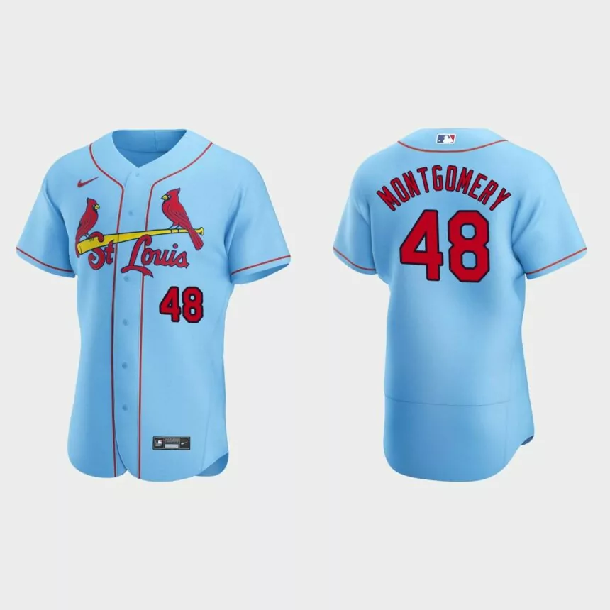Jordan Montgomery St. Louis Cardinals Authentic Alternate Jersey – Light Blue
