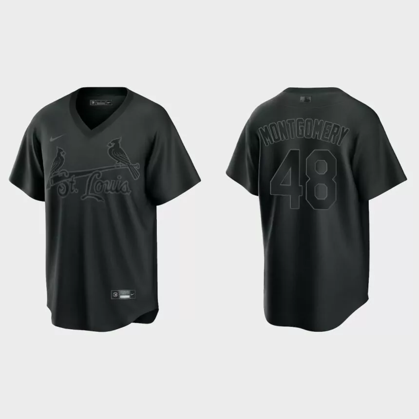 Jordan Montgomery St. Louis Cardinals Pitch Black Fashion Jersey – Black