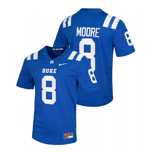 Jordan Moore Duke Blue Devils Blue College Football Jersey