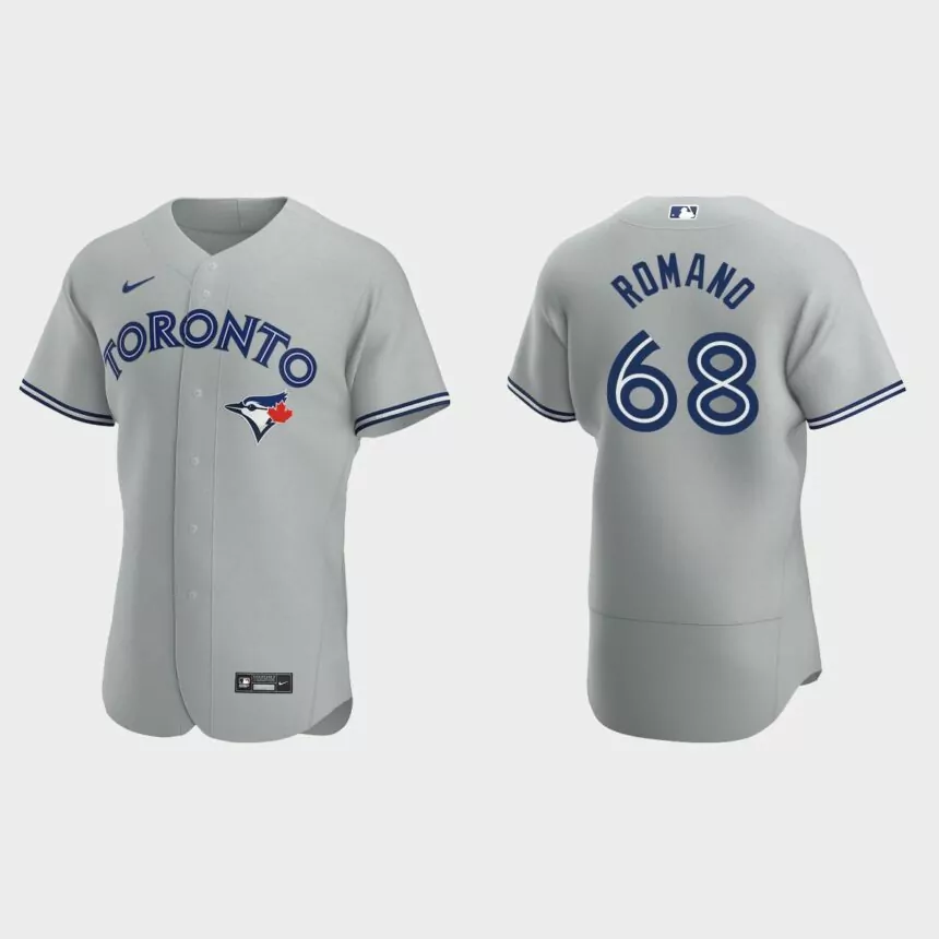 Jordan Romano #68 Toronto Blue Jays Authentic Road Jersey – Gray
