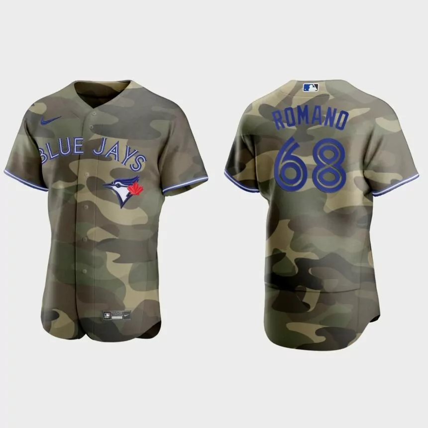 Jordan Romano Toronto Blue Jays 2021 National Armed Forces Day Authentic Jersey – Camo