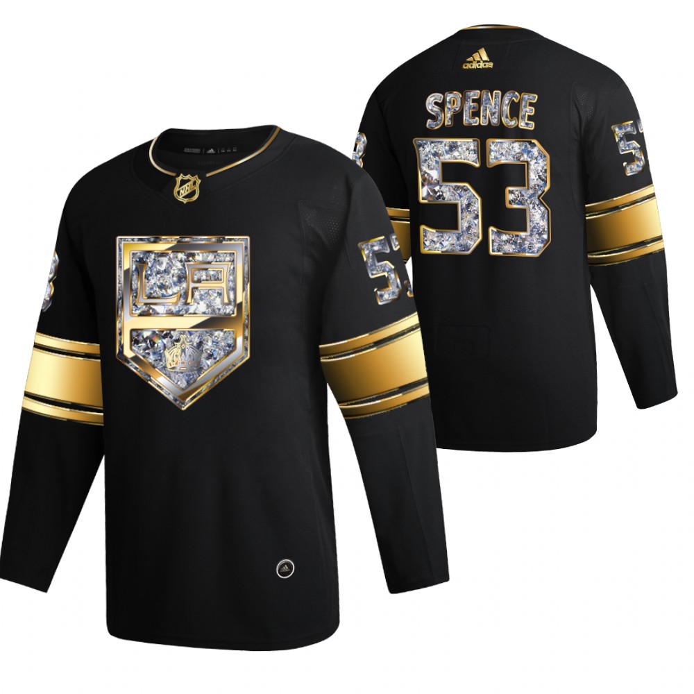 Jordan Spence Los Angeles Kings 2022 Stanley Cup Playoffs Black Jersey Diamond Edition