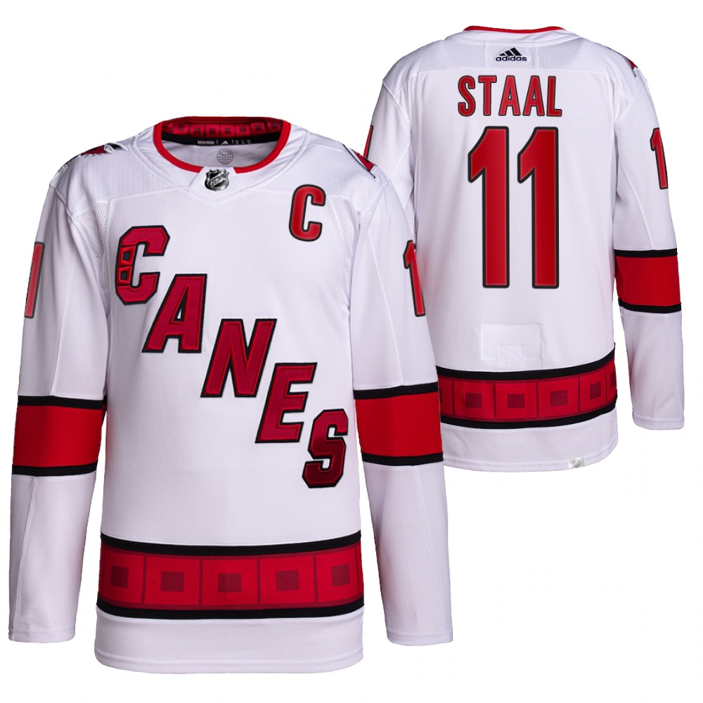 Jordan Staal 2021-22 Carolina Hurricanes White Authentic Pro Away Jersey