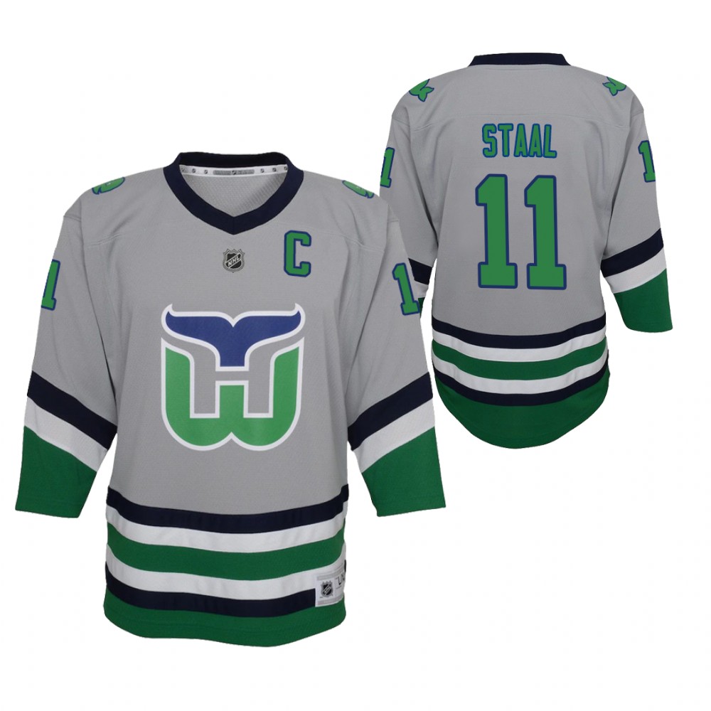 Jordan Staal Carolina Hurricanes 2021 Reverse Retro Green Youth Jersey Replica