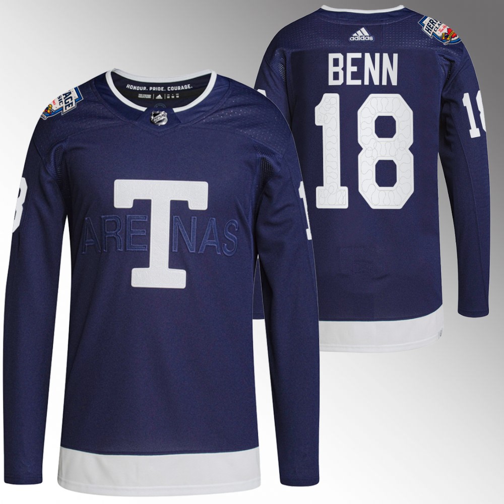 Jordie Benn Toronto Maple Leafs Navy 2022 Heritage Classic Authentic Primegreen Jersey