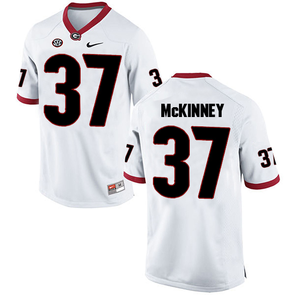 Jordon McKinney Georgia Bulldogs Men's Jersey - #37 NCAA White Limited Away