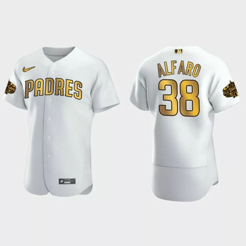 Jorge Alfaro San Diego Padres 2022 MLB All-Star Game Jersey – White Gold
