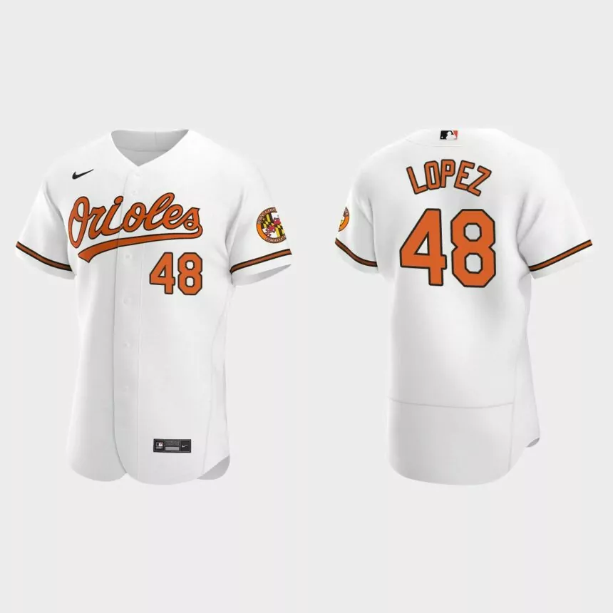 Jorge Lopez Baltimore Orioles Authentic Home Jersey – White