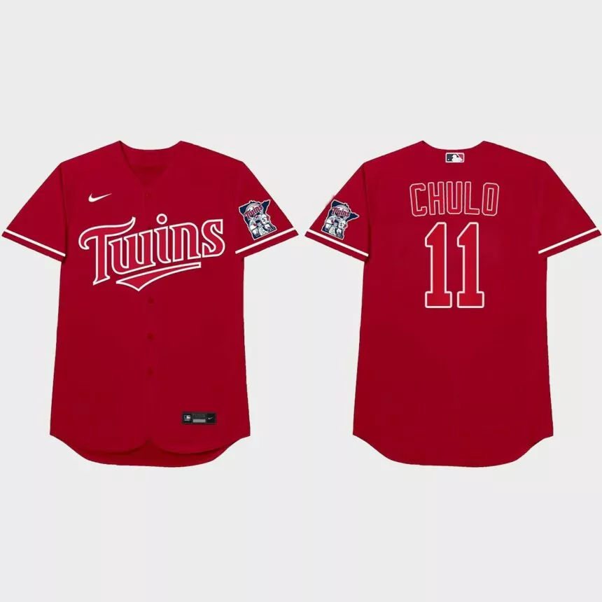 Jorge Polanco Nickname Twins 2021 Players’ Weekend Chulo Jersey – Red