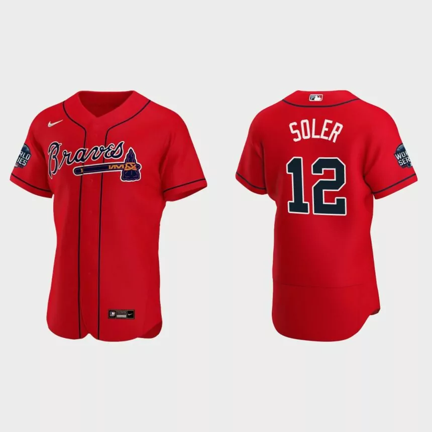 Jorge Soler Atlanta Braves 2021 World Series Authentic Jersey – Red