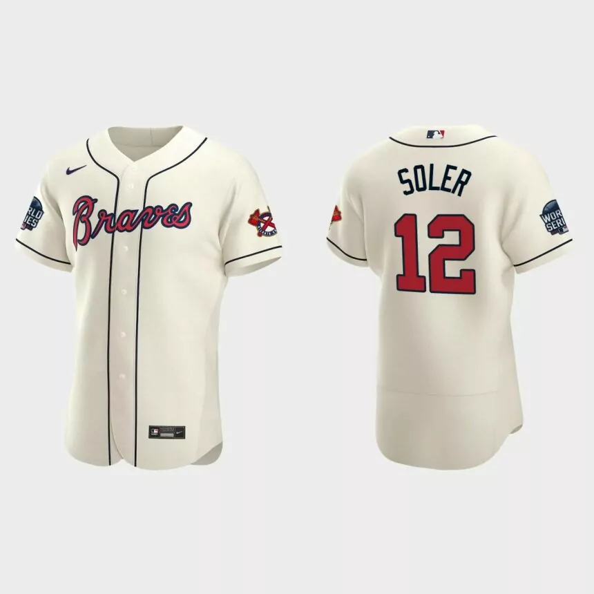 Jorge Soler Atlanta Braves 2021 World Series Jersey – Cream