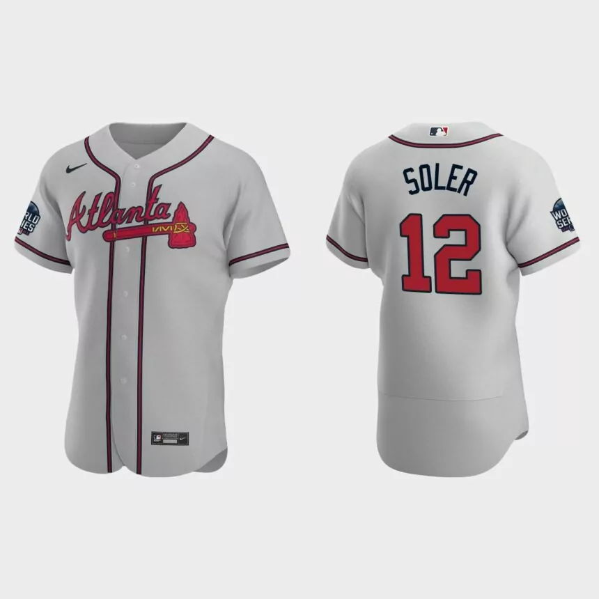 Jorge Soler Atlanta Braves 2021 World Series Jersey – Gray