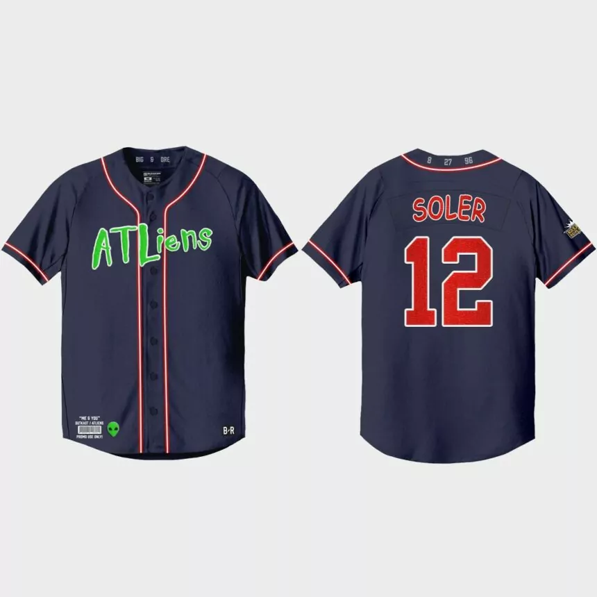 Jorge Soler Atlanta Braves 25th Anniversary Baseball Outkast Jersey – Navy