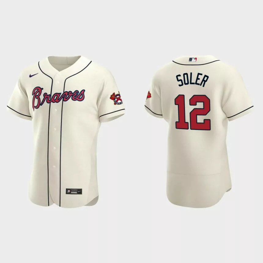 Jorge Soler Atlanta Braves Authentic Alternate Jersey – Cream