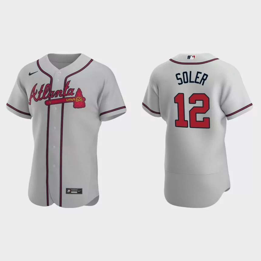 Jorge Soler Atlanta Braves Authentic Road Jersey – Gray