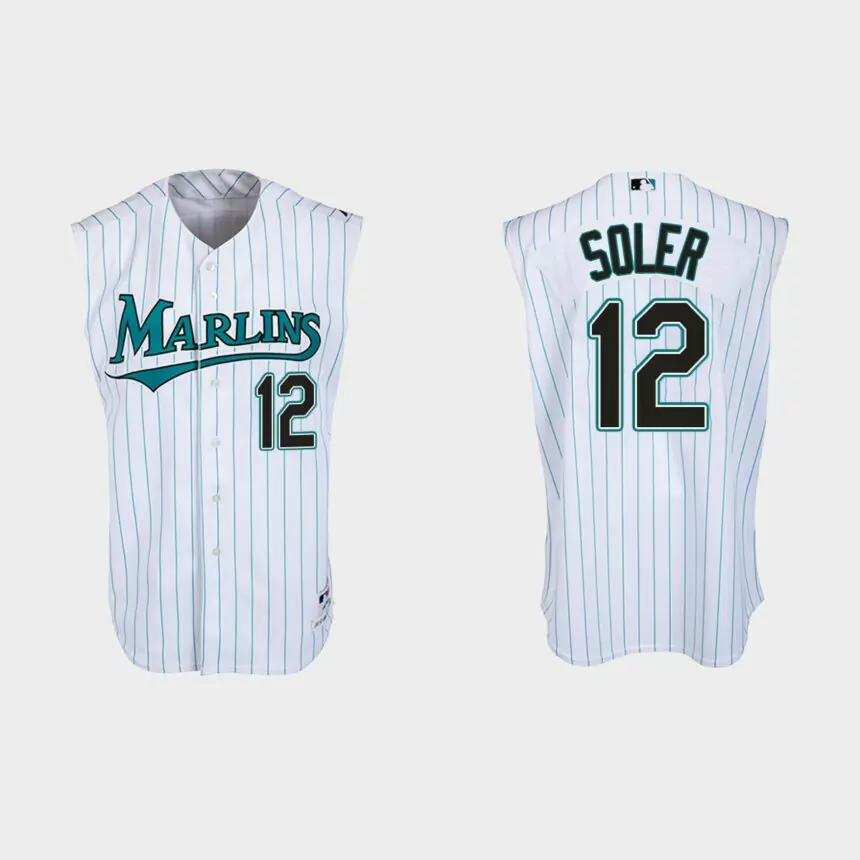 Jorge Soler Florida Marlins Throwback Jersey – White Teal