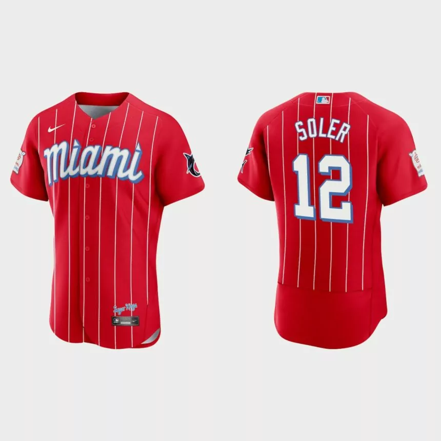 Jorge Soler Miami Marlins 2021 City Connect Authentic Jersey – Red