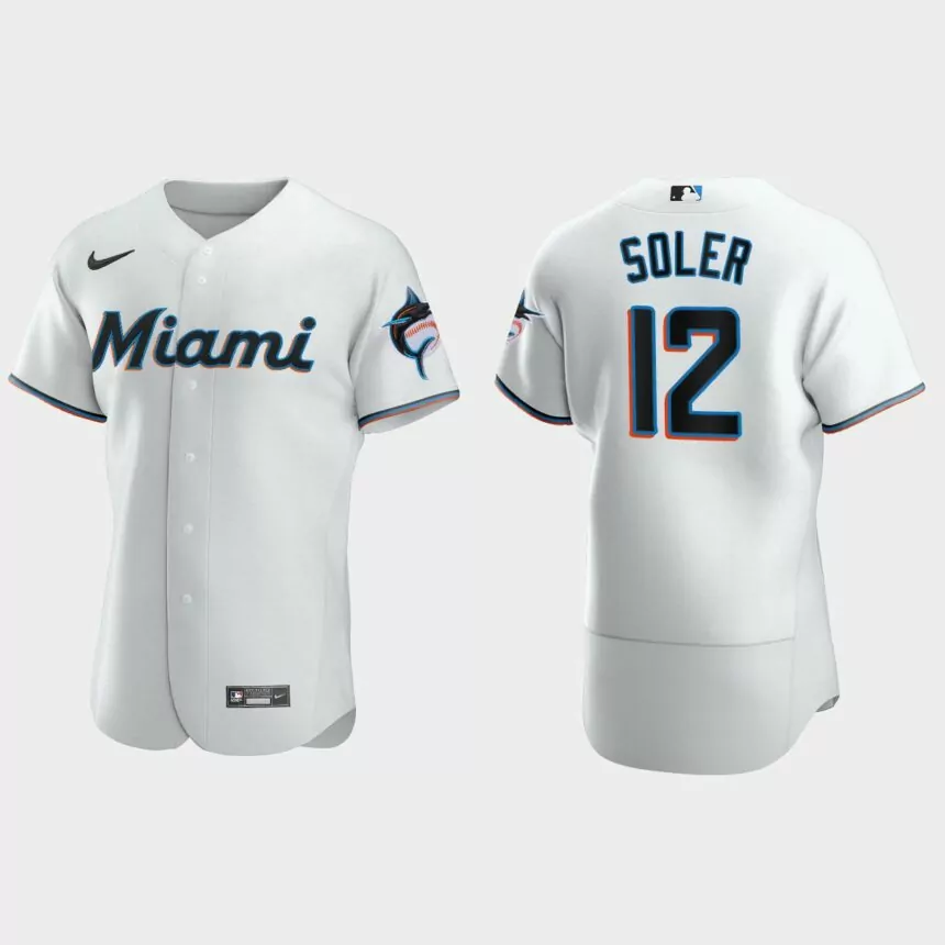 Jorge Soler Miami Marlins Authentic Home Jersey – White