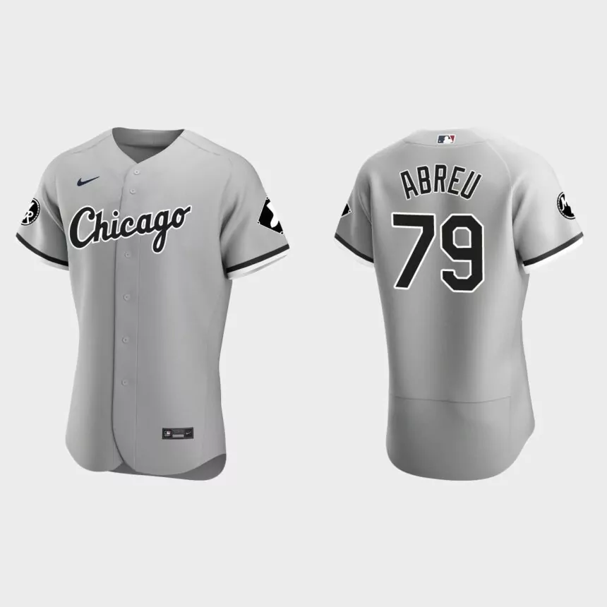 Jose Abreu Chicago White Sox MR Patch Authentic Jersey – Gray