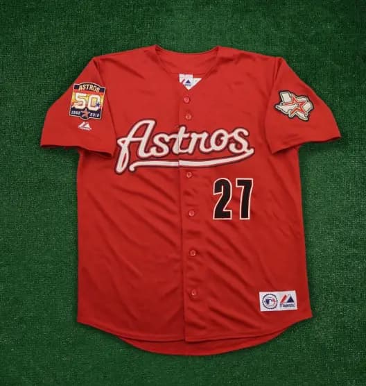 Jose Altuve 2012 Houston Astros 50th Anniv. Men's Alternate Brick Red Jersey
