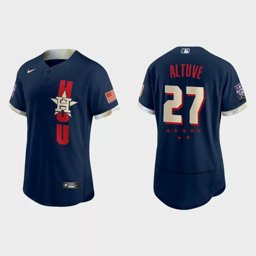 Jose Altuve Houston Astros 2021 MLB All-Star Game Authentic Jersey – Navy