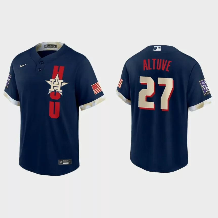 Jose Altuve Houston Astros 2021 MLB All-Star Game Replica Jersey – Navy