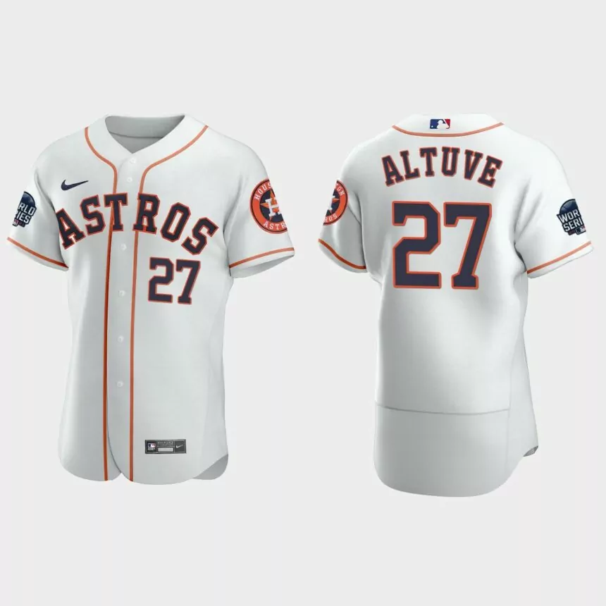 Jose Altuve Houston Astros 2021 World Series Authentic Jersey – White