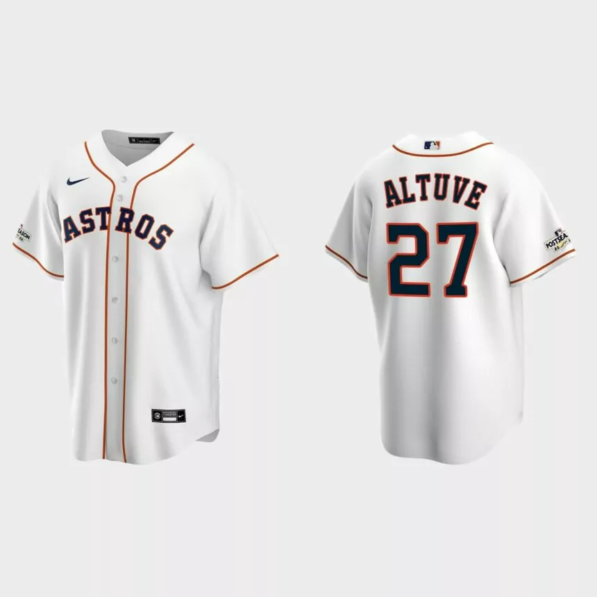 Jose Altuve Houston Astros 2022 Postseason Replica Jersey – White