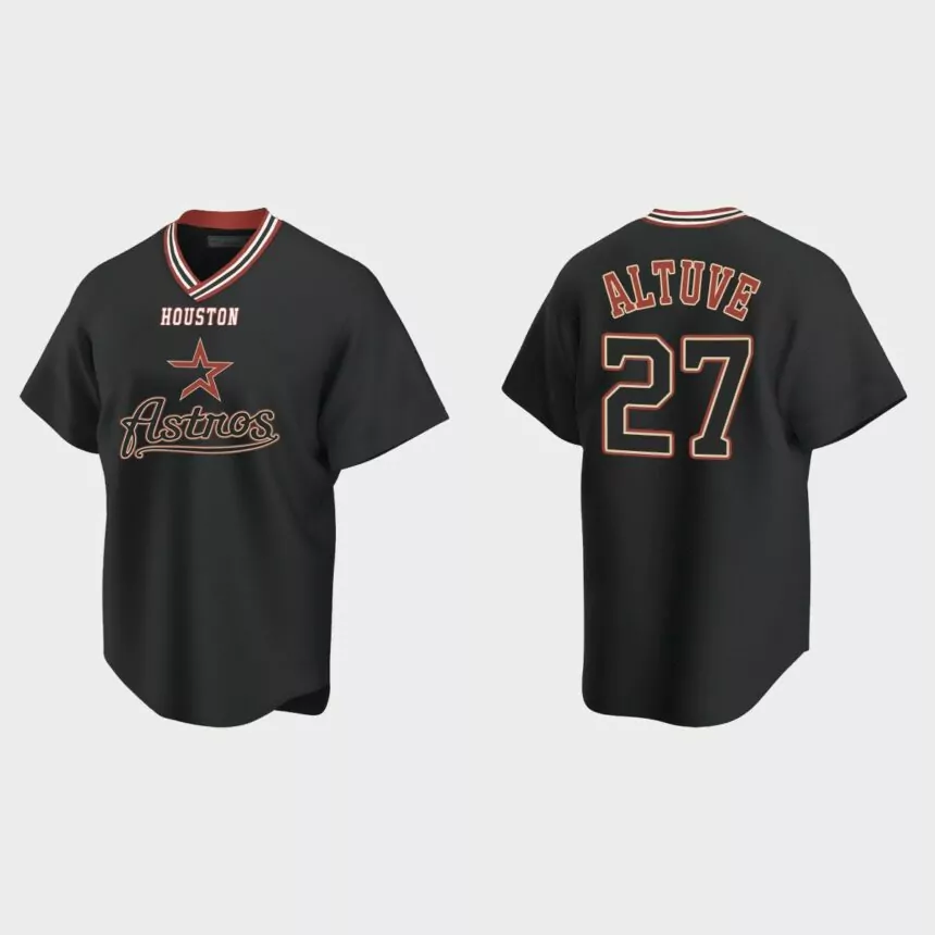 Jose Altuve Houston Astros Vintage Replica Jersey – Black