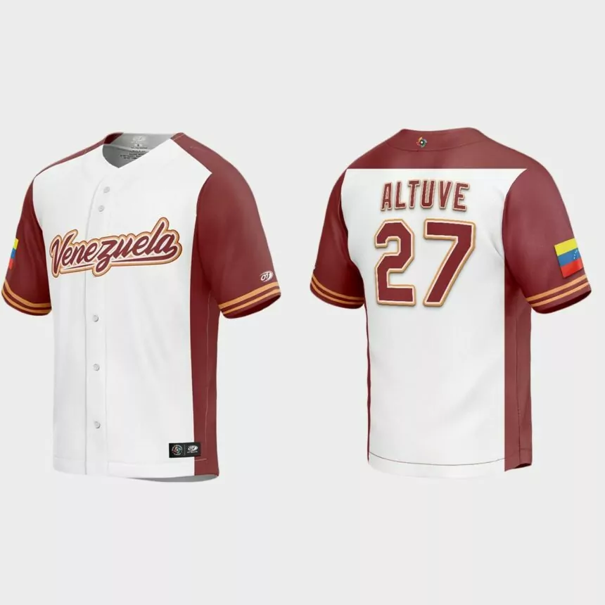 Jose Altuve Venezuela Baseball 2023 World Baseball Classic Replica Jersey – White