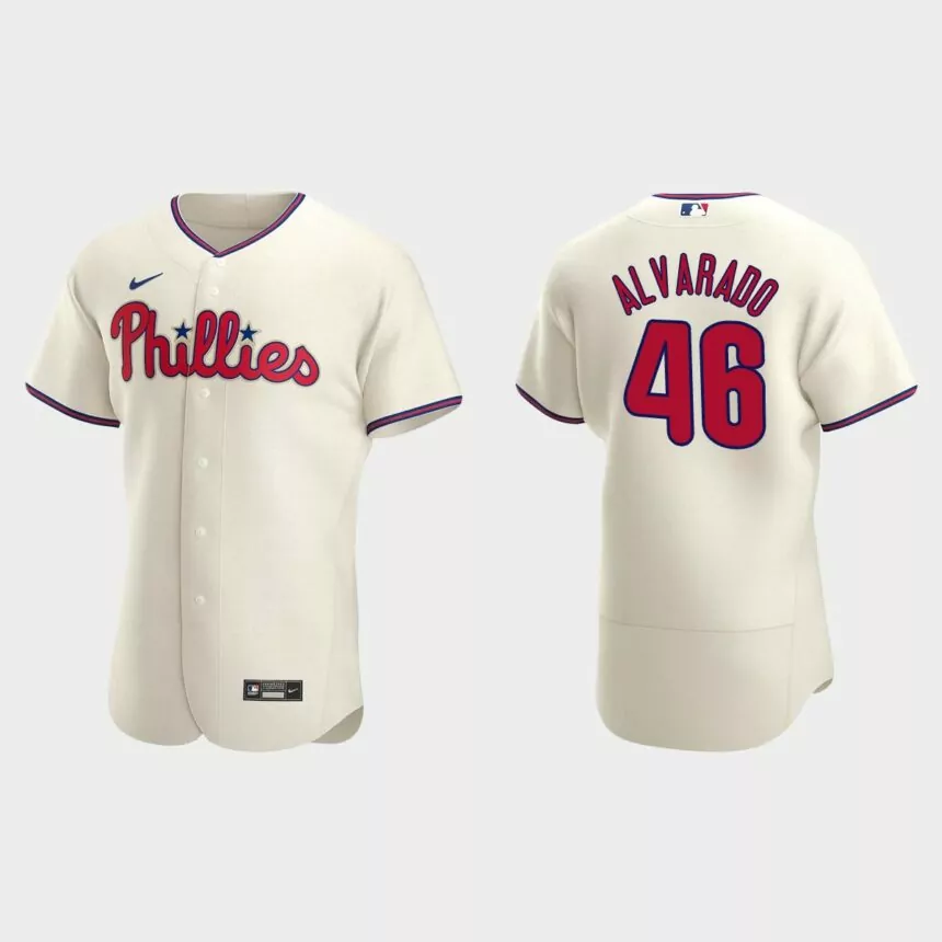 Jose Alvarado Philadelphia Phillies Authentic Alternate Jersey – Cream