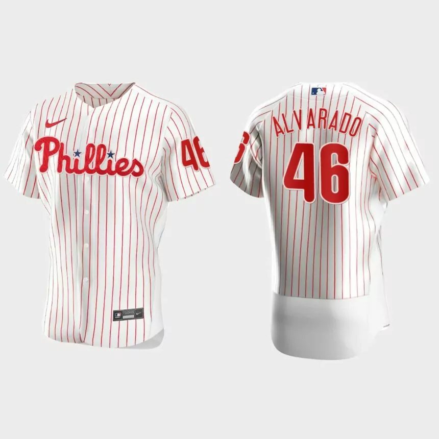 Jose Alvarado Philadelphia Phillies Authentic Home Jersey – White