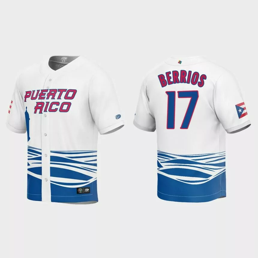 Jose Berrios Puerto Rico Baseball 2023 World Baseball Classic Jersey – White