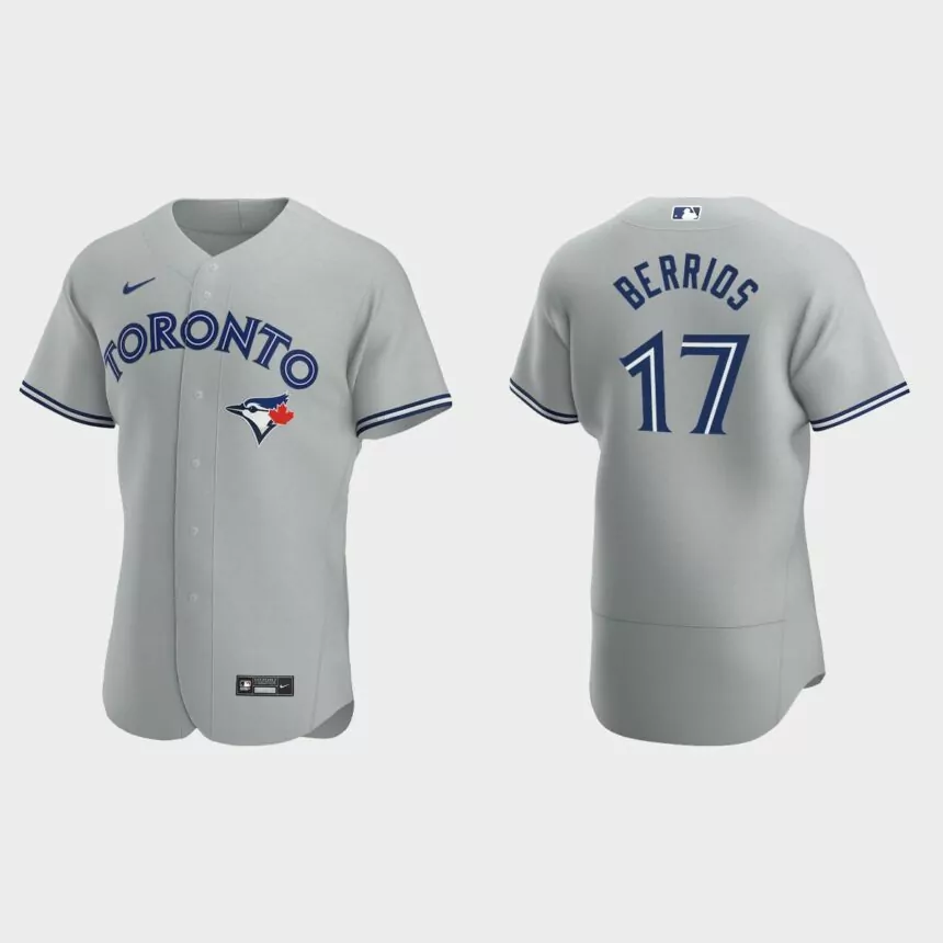 Jose Berrios Toronto Blue Jays Authentic Road Jersey – Gray