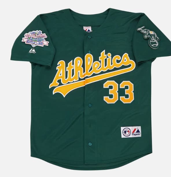 Jose Canseco Oakland Athletics 1989 World Series Alternate Green Men's Jersey
